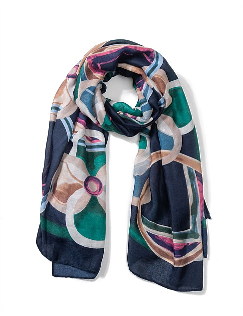 FLORAL LINKS PRINT SCARF Gregory Ladner Limited Edition for All the ...